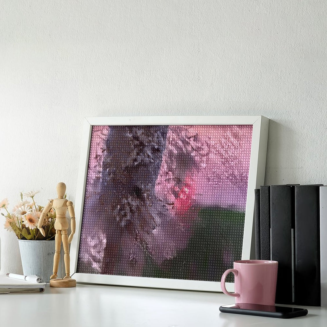 Design Diamond Painting 20"×16"(Horizontal) Smokey Sunset Dandelion