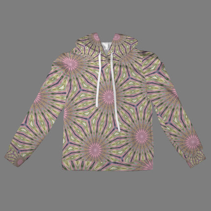 Puff Sleeve Hoodie Wildflowers Pink Swirl