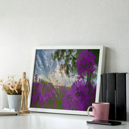Design Diamond Painting 20"×16"(Horizontal) Dames Rocket by the Lake