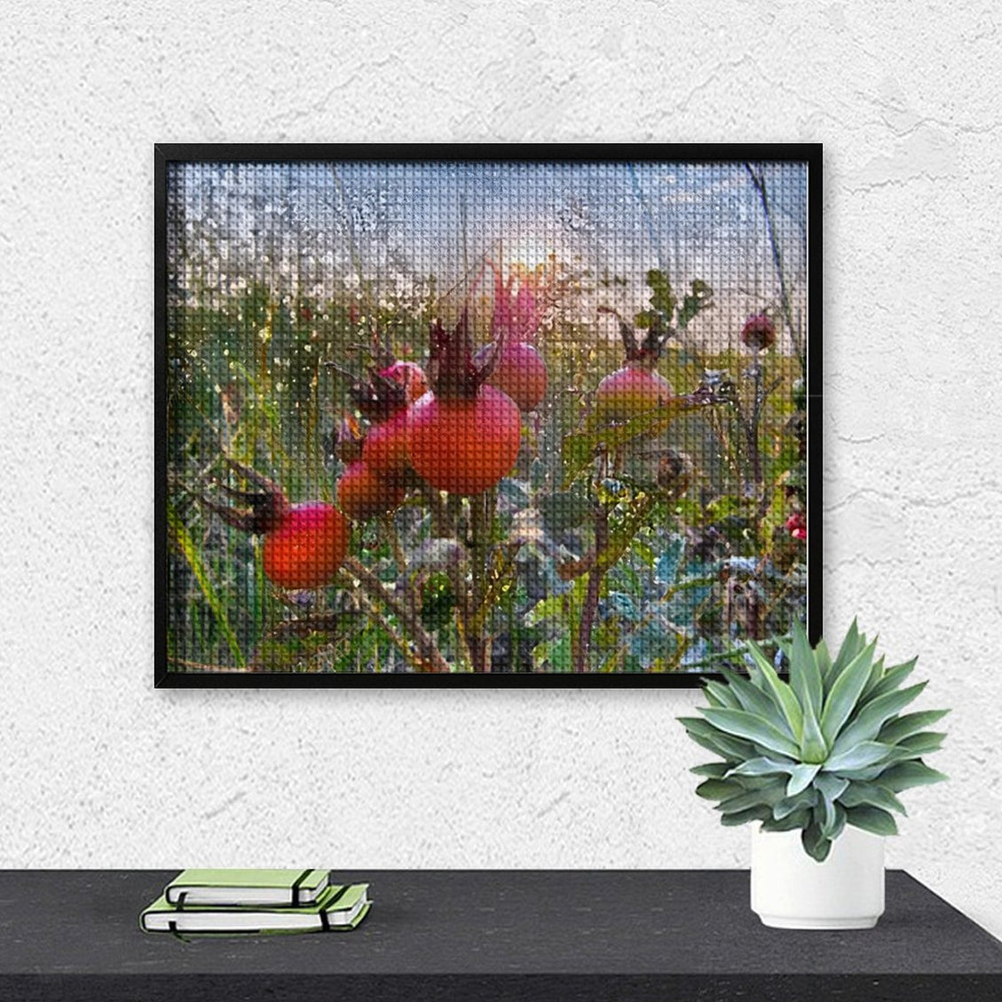 Design Diamond Painting 20"×16"(Horizontal) Rose Hips