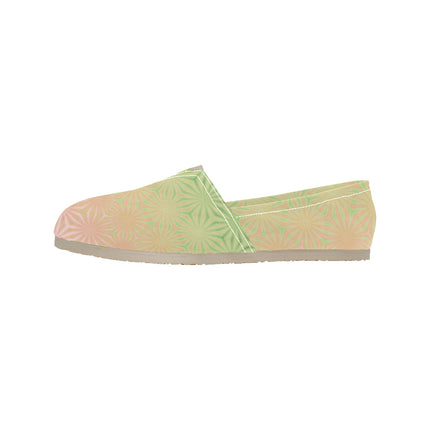 Espadrilles Canvas Celadon, Pink and Tangerine