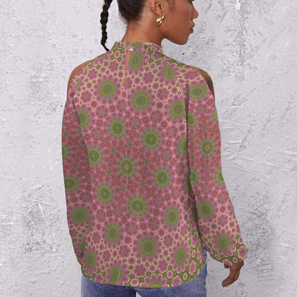Long Slit Sleeve Blouse Cactus in Bloom