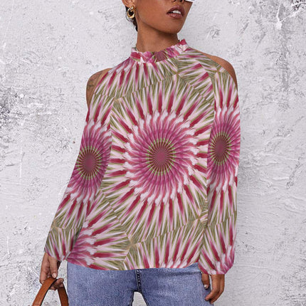 Long Slit Sleeve Blouse Milkweed Swirl