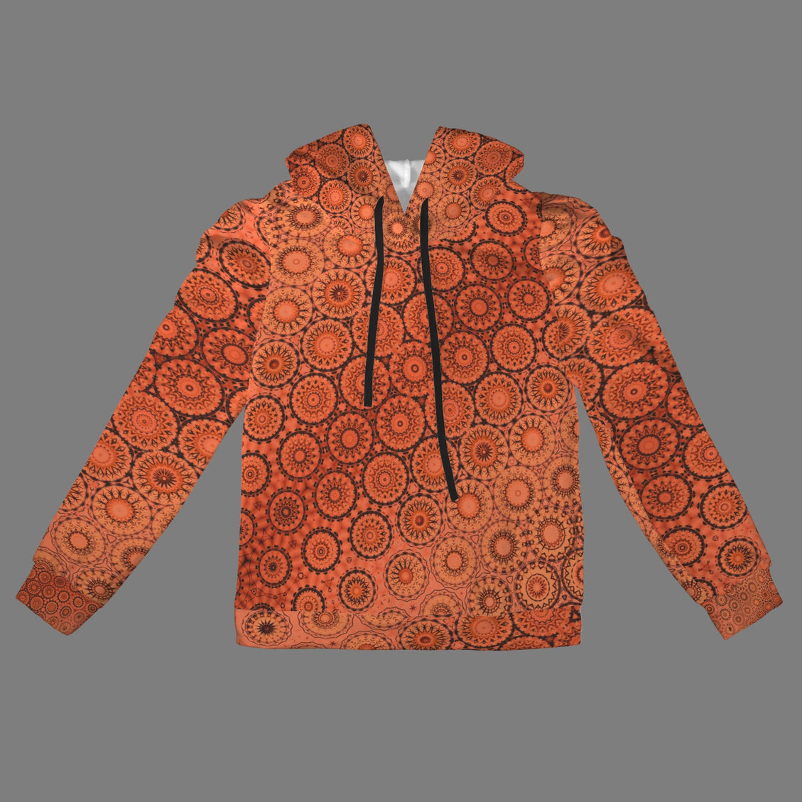 Puff Sleeve Hoodie Orange Sunset