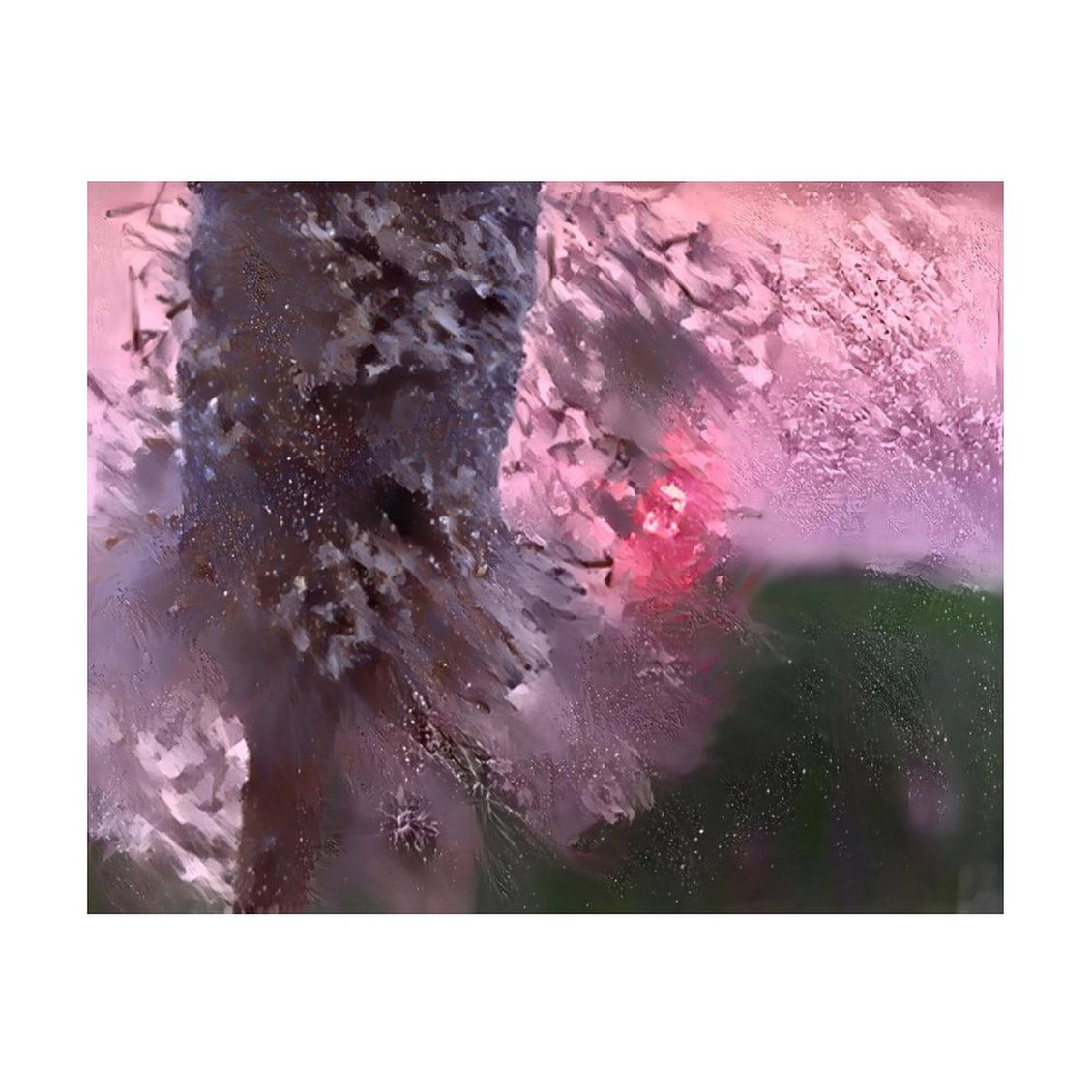Design Diamond Painting 20"×16"(Horizontal) Smokey Sunset Dandelion