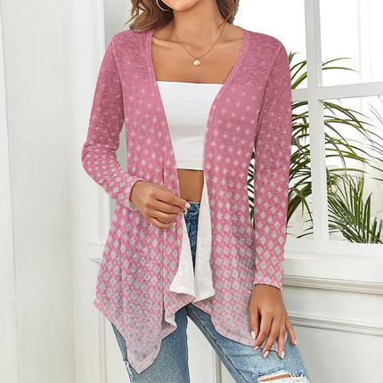 Knitted Cardigan Pink Sunset Ombre