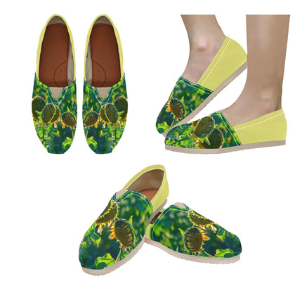 Espadrilles Canvas Sunflowers Chartreuse