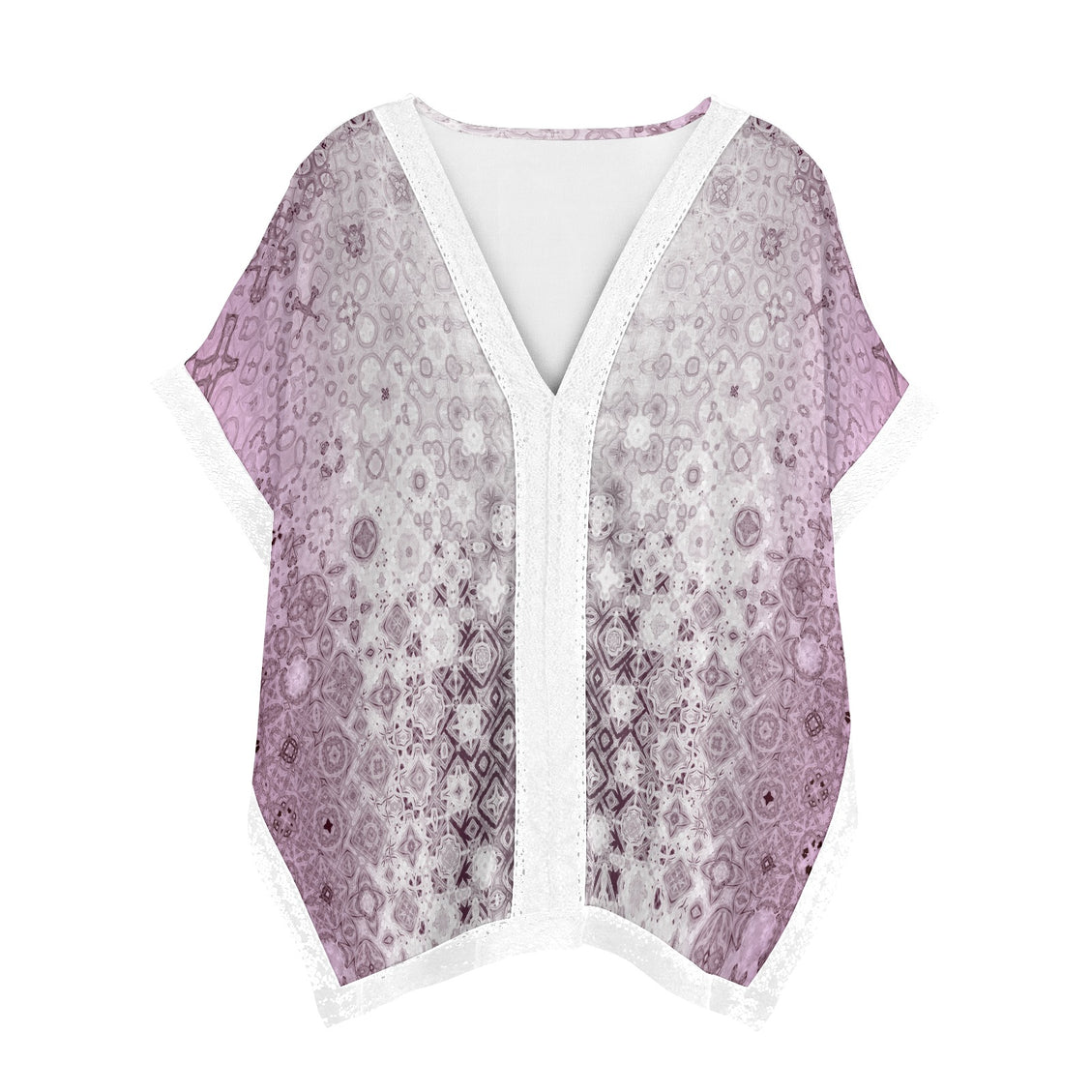 Cover Up Pink Glass Ombre with White Trim