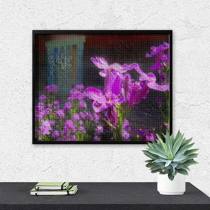 Design Diamond Painting 20"×16"(Horizontal) Dames Rocket Red Barn