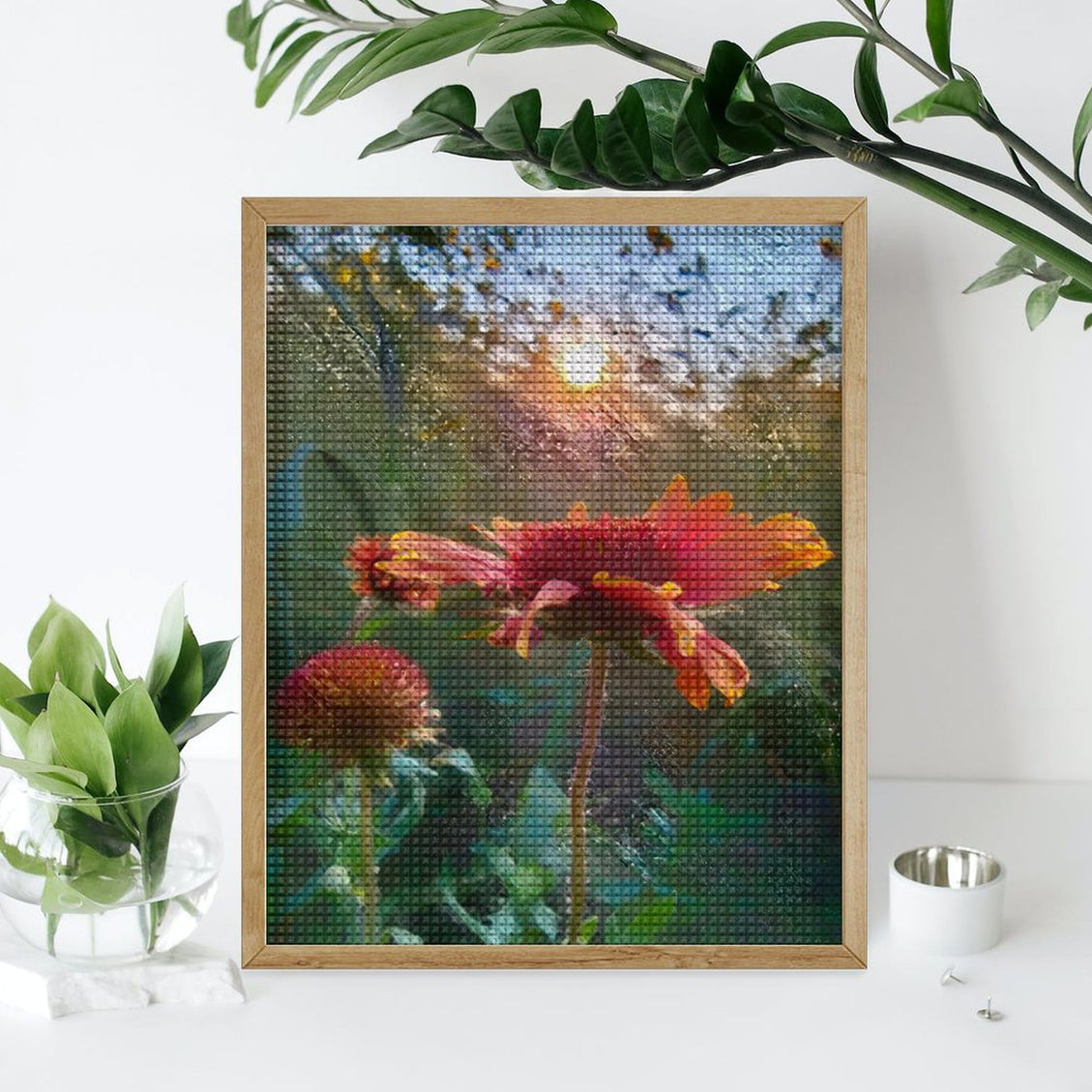 Design Diamond Painting 16"×20"(Vertical) Wildflowers at the Grand River
