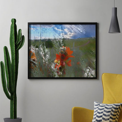 Design Diamond Painting 20"×16"(Horizontal) Globe Mallow on the Prairie