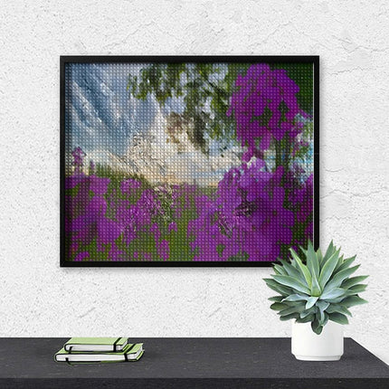 Design Diamond Painting 20"×16"(Horizontal) Dames Rocket by the Lake