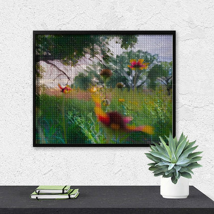 Design Diamond Painting 20"×16"(Horizontal) Wildflowers on the Grand River