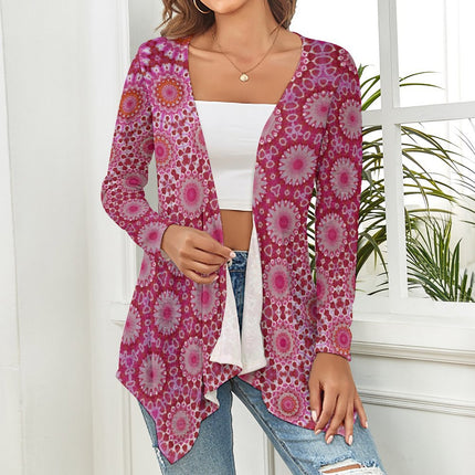 Knitted Cardigan Raspberry Swirl