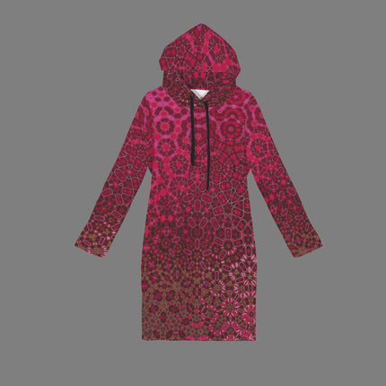 Hoodie Dress Red Leaves Penrose