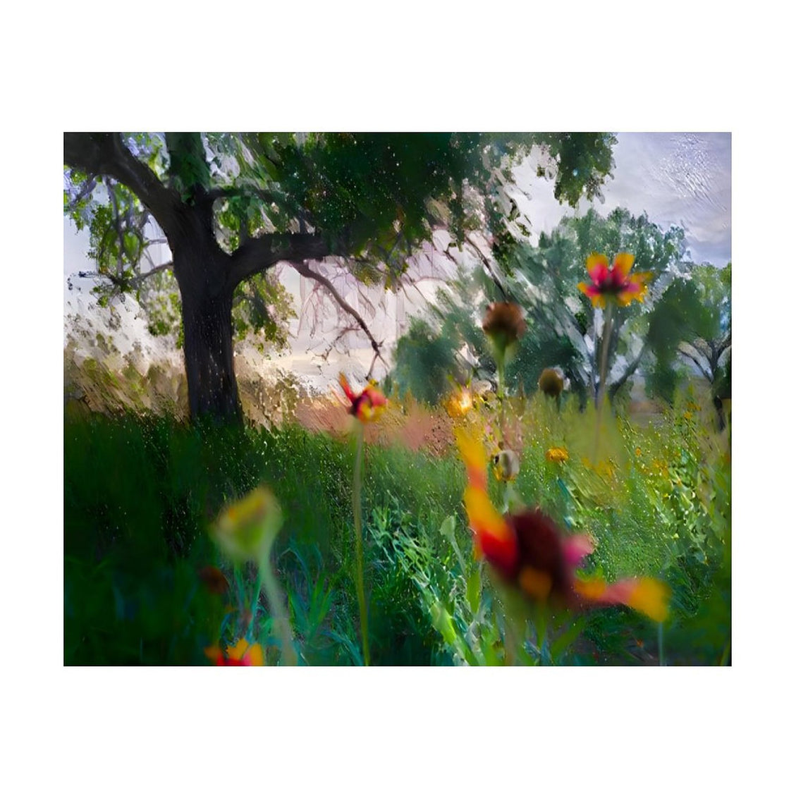 Design Diamond Painting 20"×16"(Horizontal) Wildflowers on the North Grand River