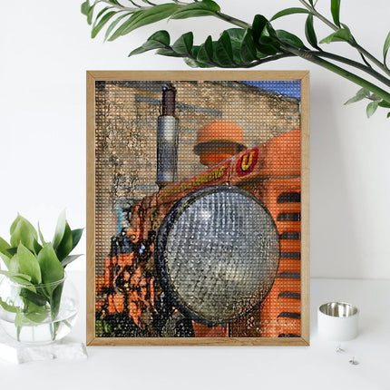 Design Diamond Painting 16"×20"(Vertical) Old Tractor