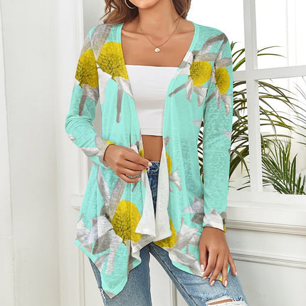 Knitted Cardigan Daisy Turquoise