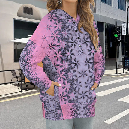 Hooded Pullover Summerville Sunset Pink and Lavendar