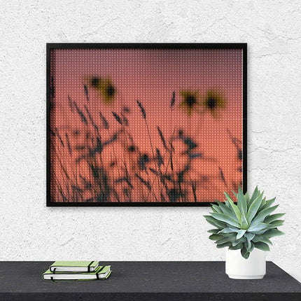 Design Diamond Painting 20"×16"(Horizontal) Wildflowers Along the River Bank