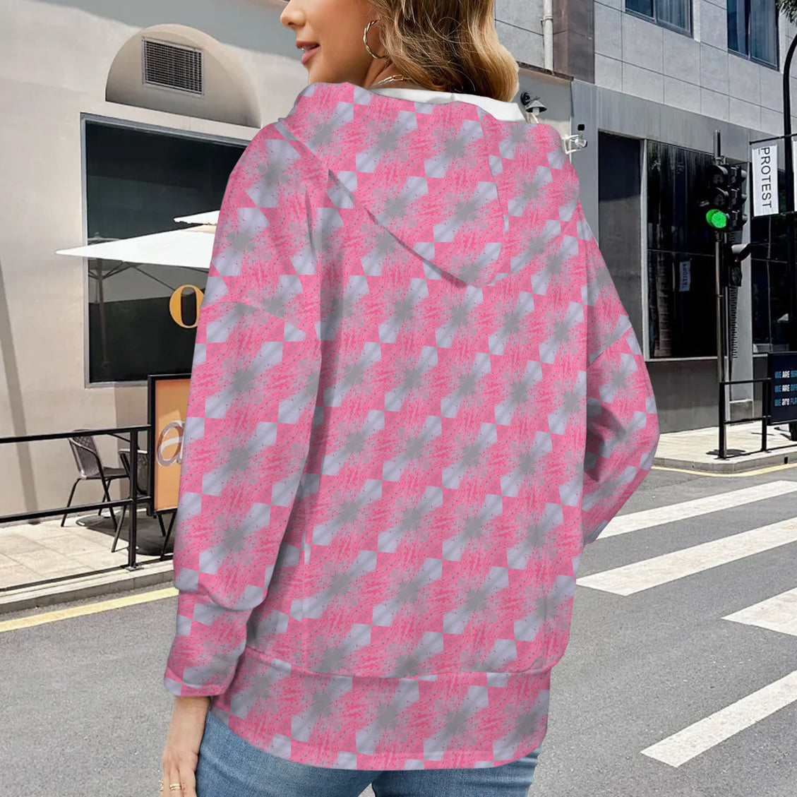 Hooded Pullover Butterfly Balm Pink