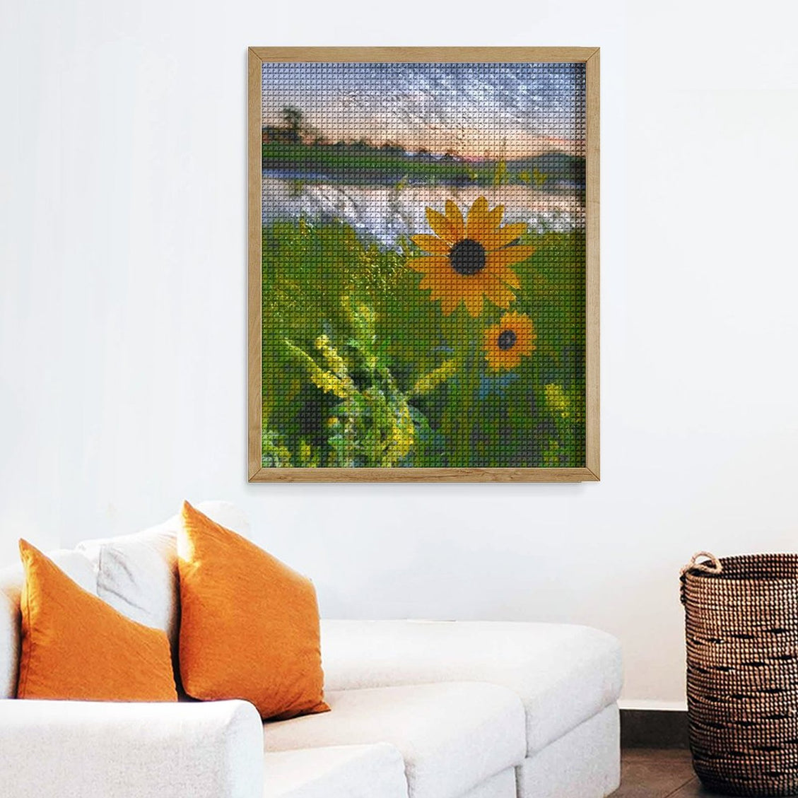 Design Diamond Painting 16"×20"(Vertical) Sunflowers South Grand River