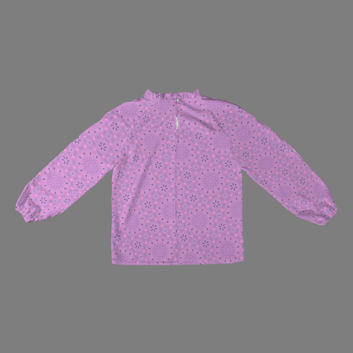 Long Slit Sleeve Blouse Lavendar Flowers