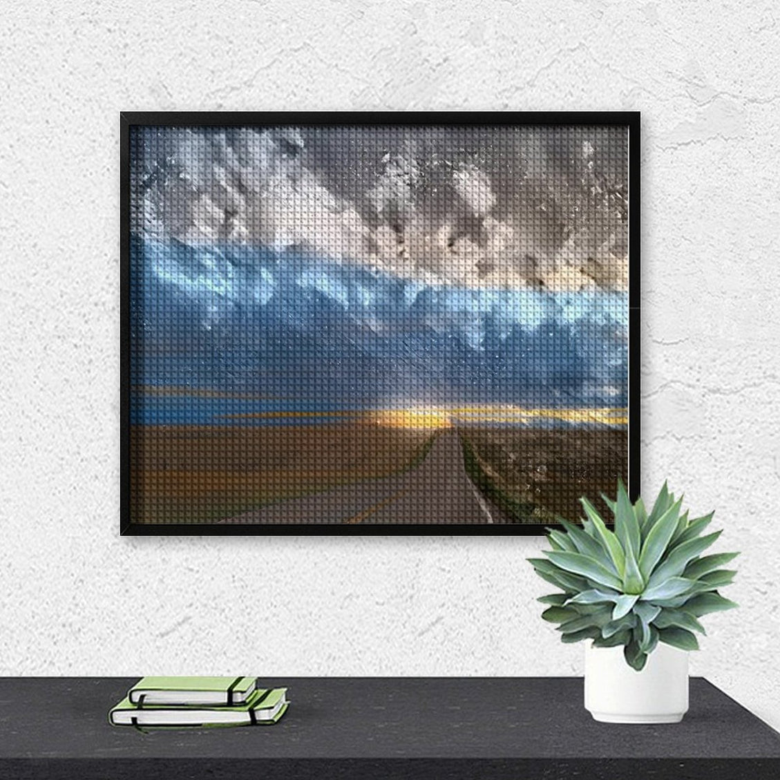 Design Diamond Painting 20"×16"(Horizontal) Sunset Blue Clouds