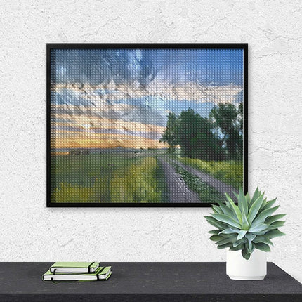 Design Diamond Painting 20"×16"(Horizontal) Trail at Shadehill Reservoir