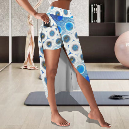 Skort Old Blue Car Blue White Geometric
