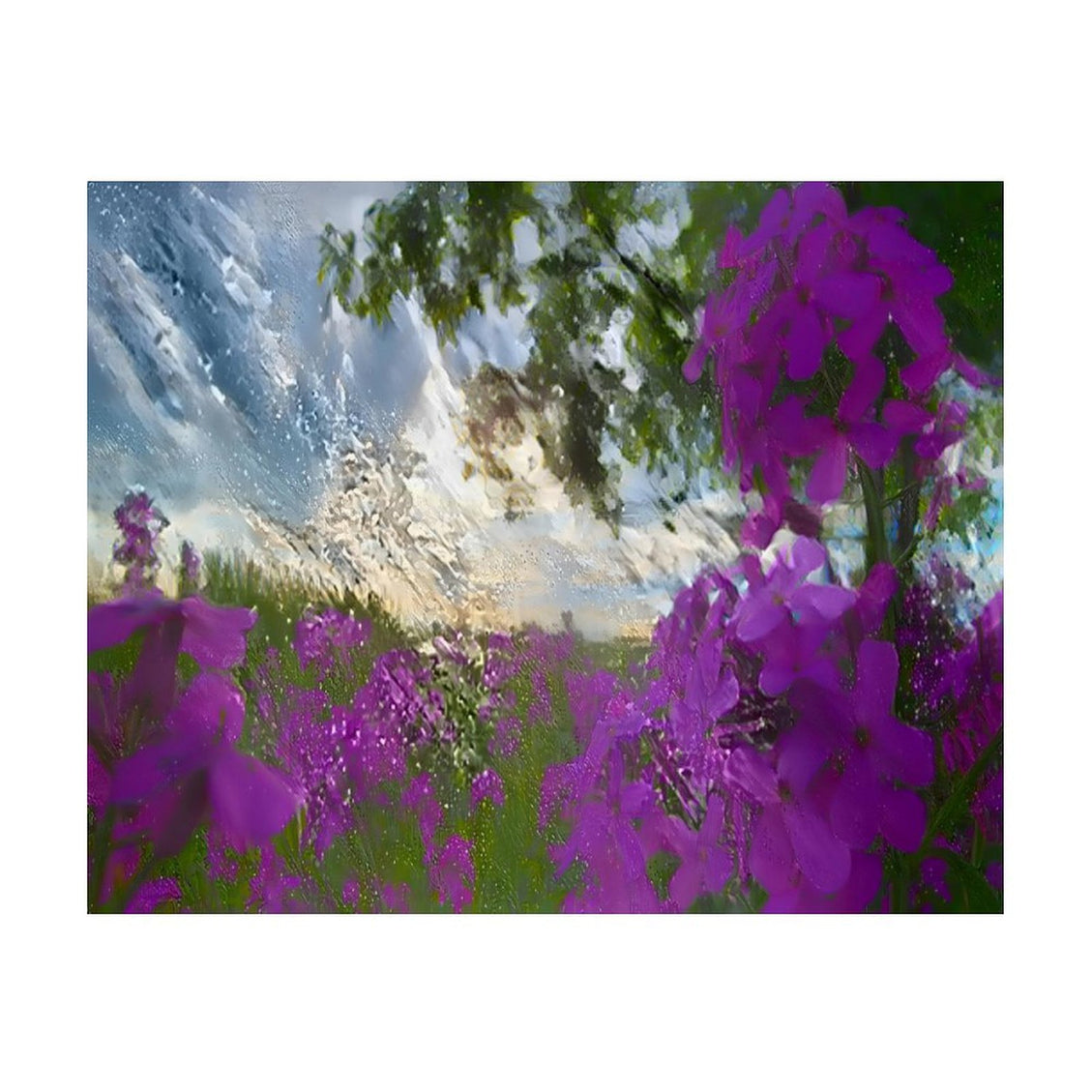 Design Diamond Painting 20"×16"(Horizontal) Dames Rocket by the Lake