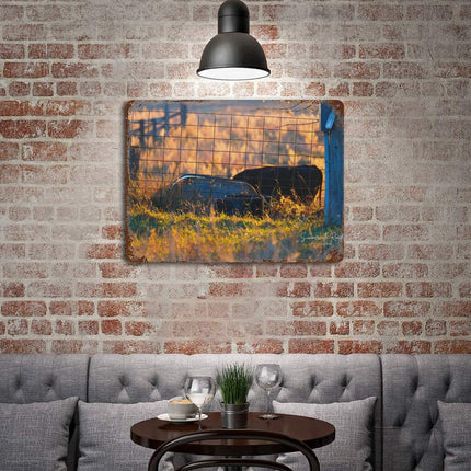 Design Rusty Metal Sign(Horizontal) 11.8"×15.7"