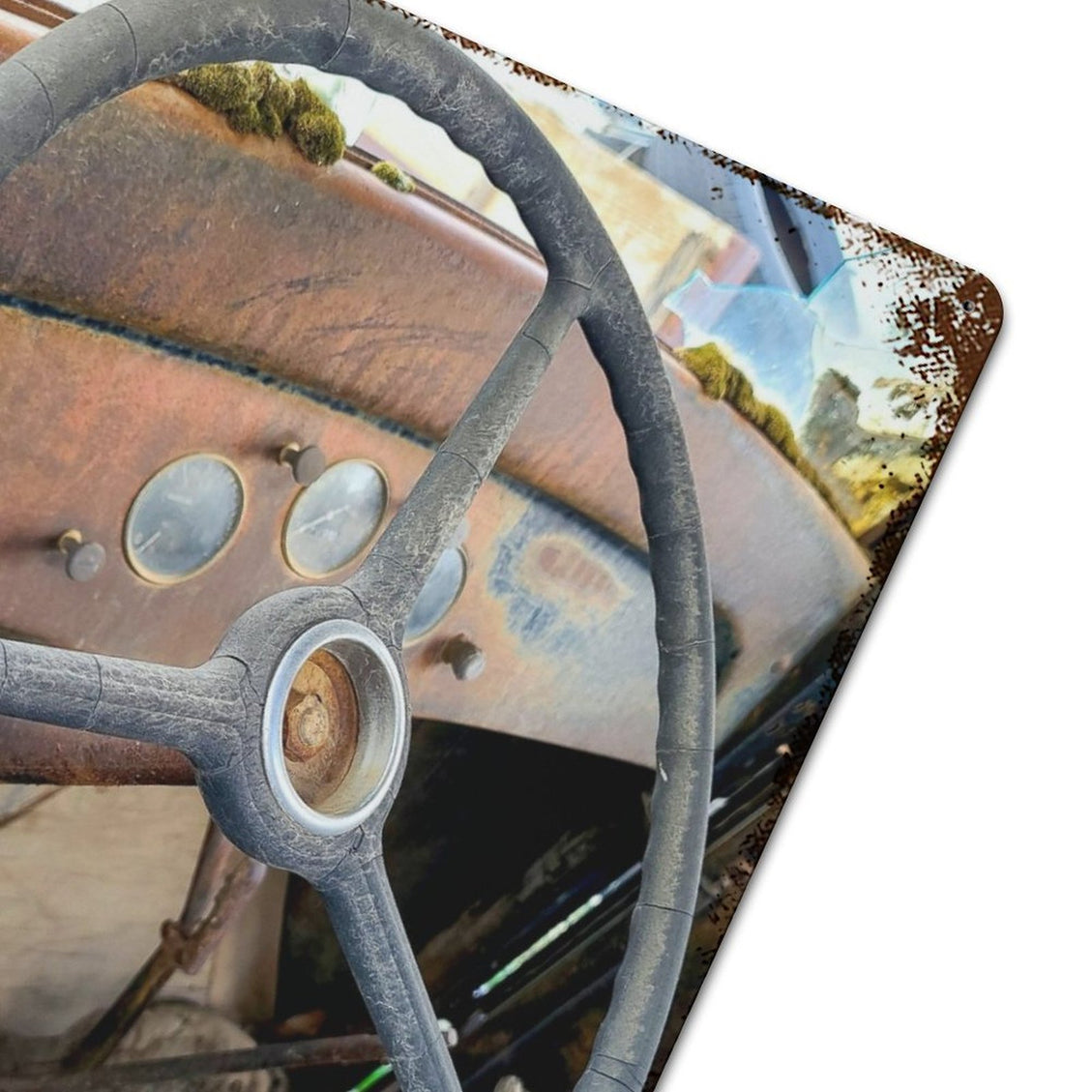 Design Rusty Metal Sign (Vertical) 15.7‘’×11.8‘’