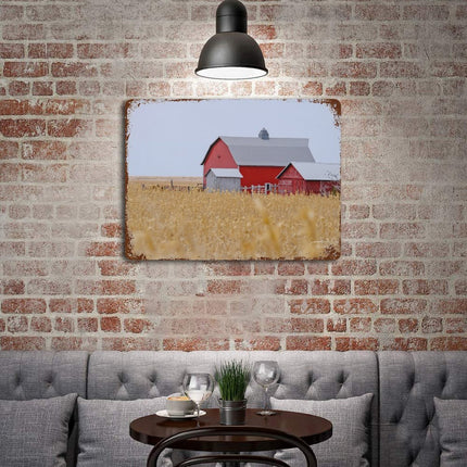 Design Rusty Metal Sign(Horizontal) 11.8"×15.7"