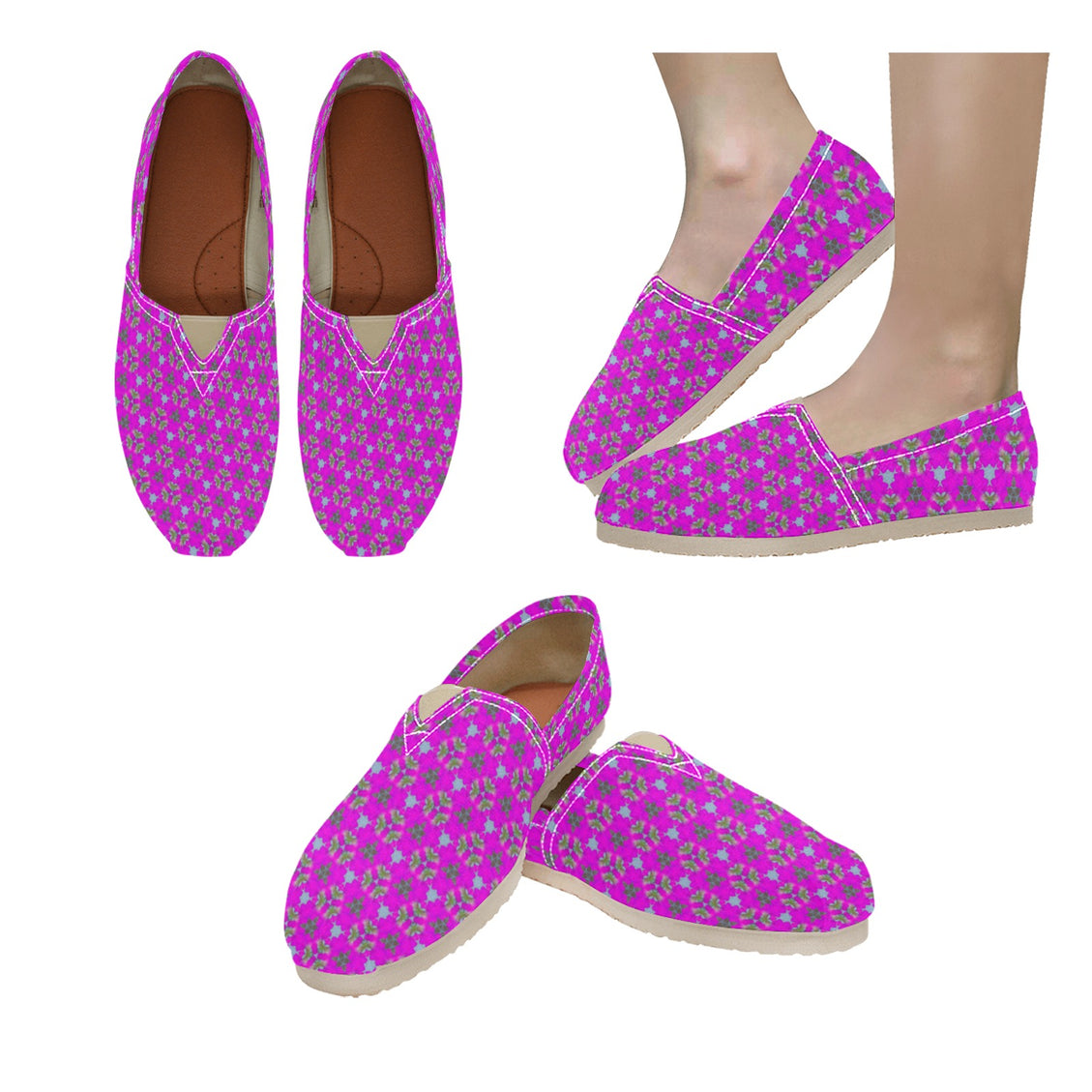 Espadrilles Canvas Fuchsia Floral
