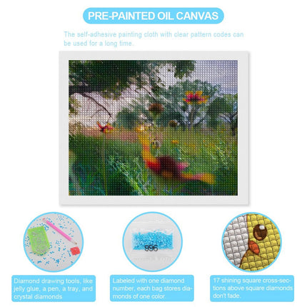 Design Diamond Painting 20"×16"(Horizontal) Wildflowers on the Grand River