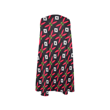 Tank Dress Black Red Butterfly