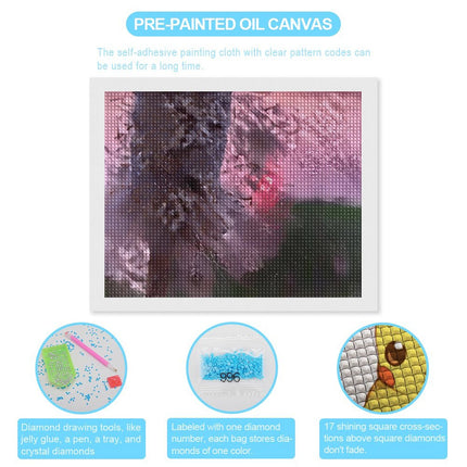 Design Diamond Painting 20"×16"(Horizontal) Smokey Sunset Dandelion