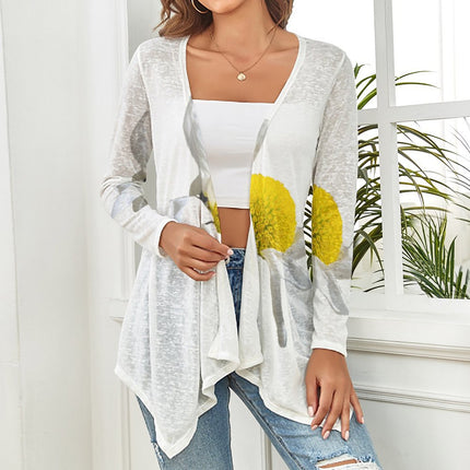 Knitted Cardigan White Daisy