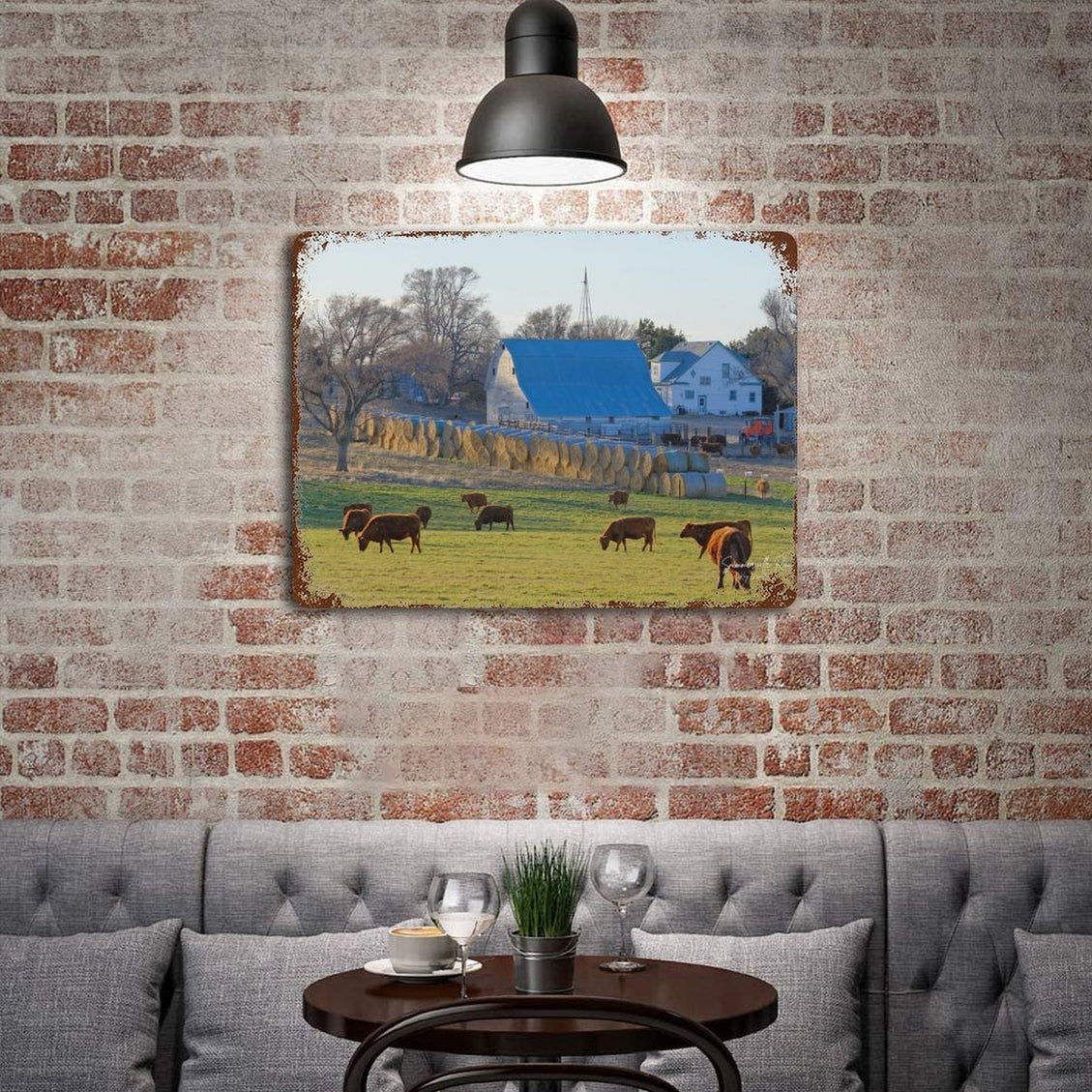 Design Rusty Metal Sign(Horizontal) 11.8"×15.7"