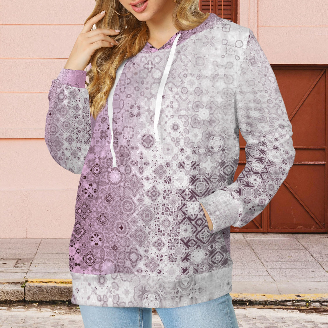 Hoodie Pink Glass Ombre