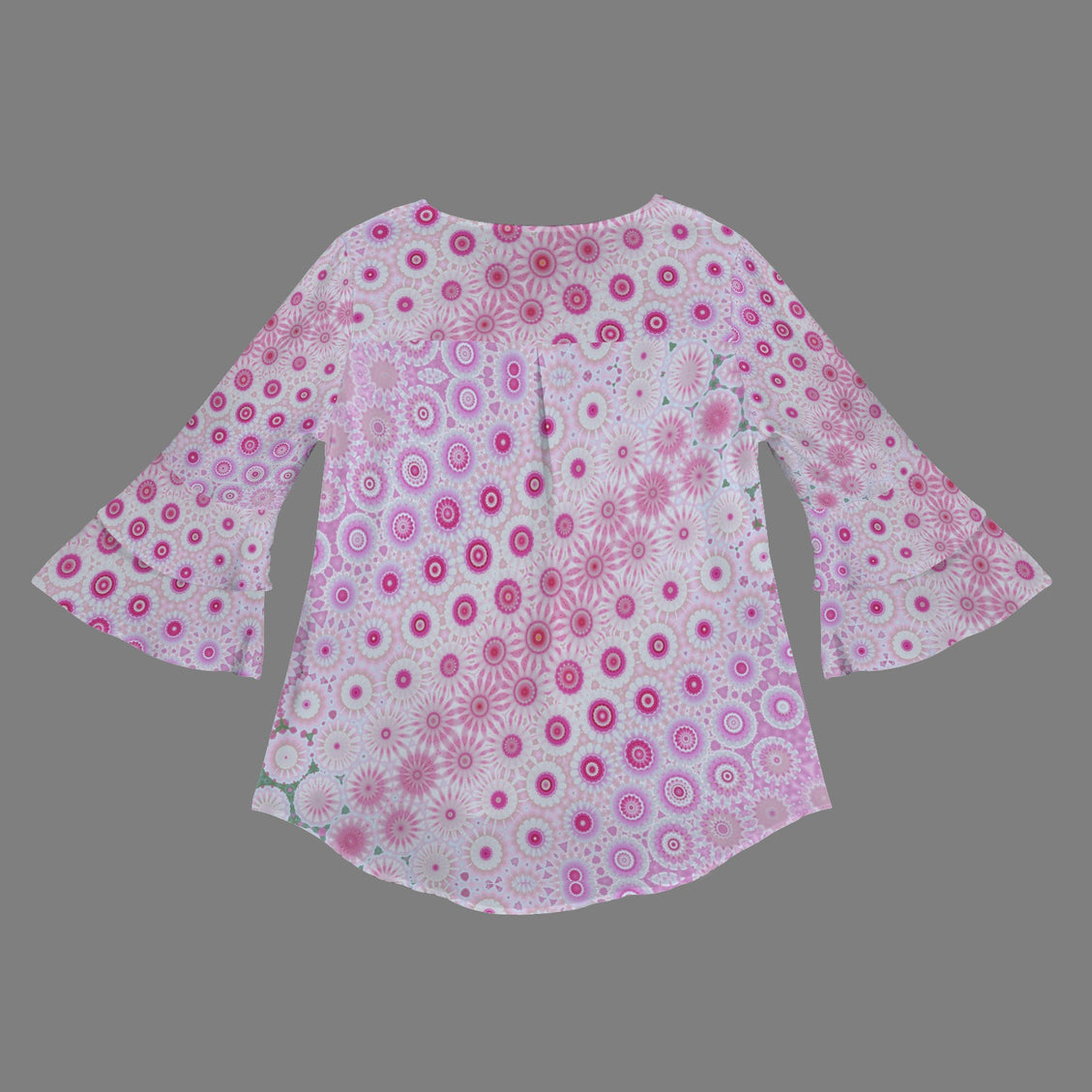 Flare Sleeve Blouse Raspberry Swirl