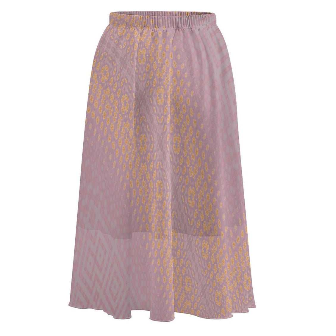 Layered Chiffon Skirt Badlands Pink and Tangerine Plaid