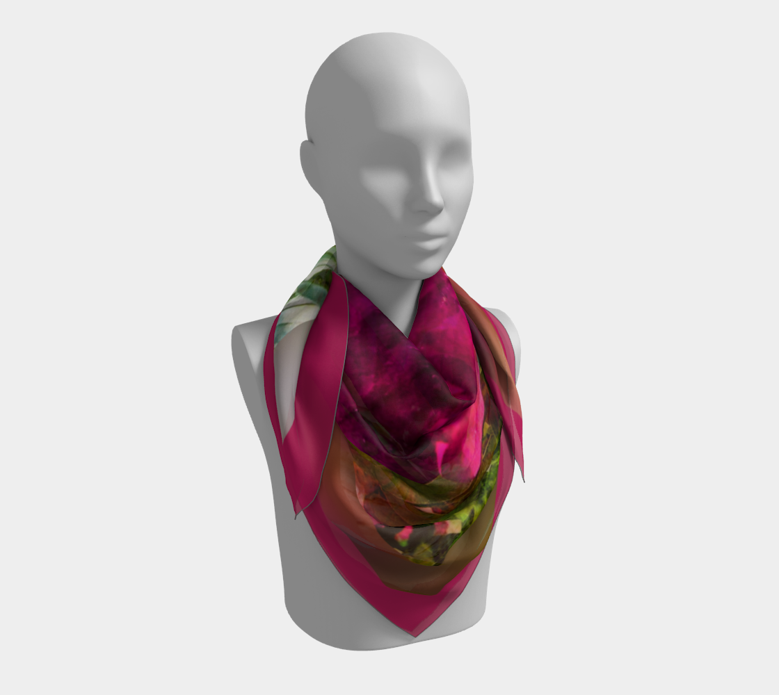 Petunias Watercolor Scarf