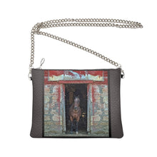 Load image into Gallery viewer, Horse in Red Barn by JVH Crossbody Bag Grey
