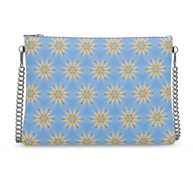 Daisy Geometric Crossbody Bag With Chain