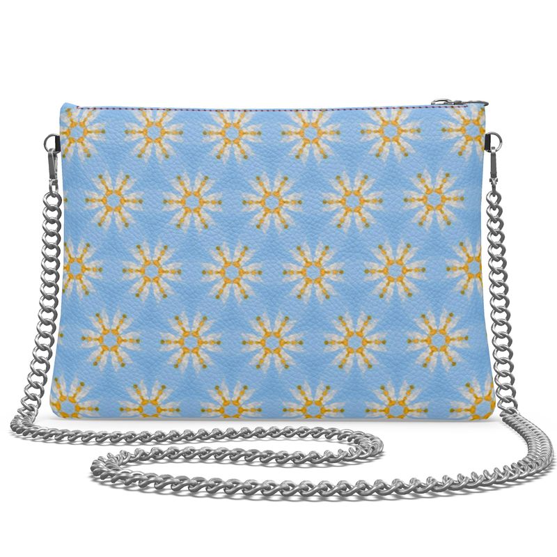 Daisy Geometric Crossbody Bag With Chain
