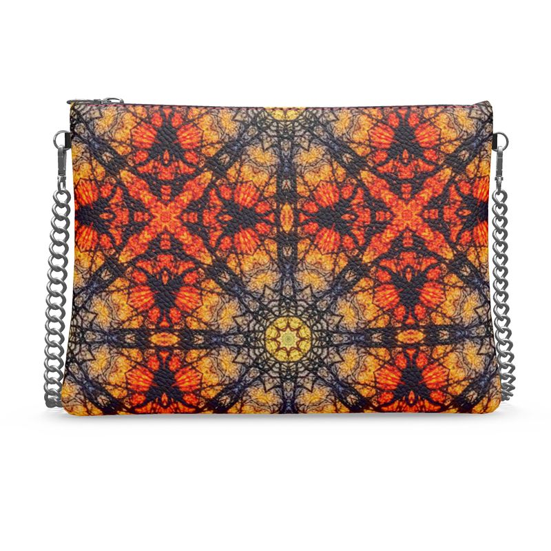 Sunflower Sunset Crossbody Bag With Chain
