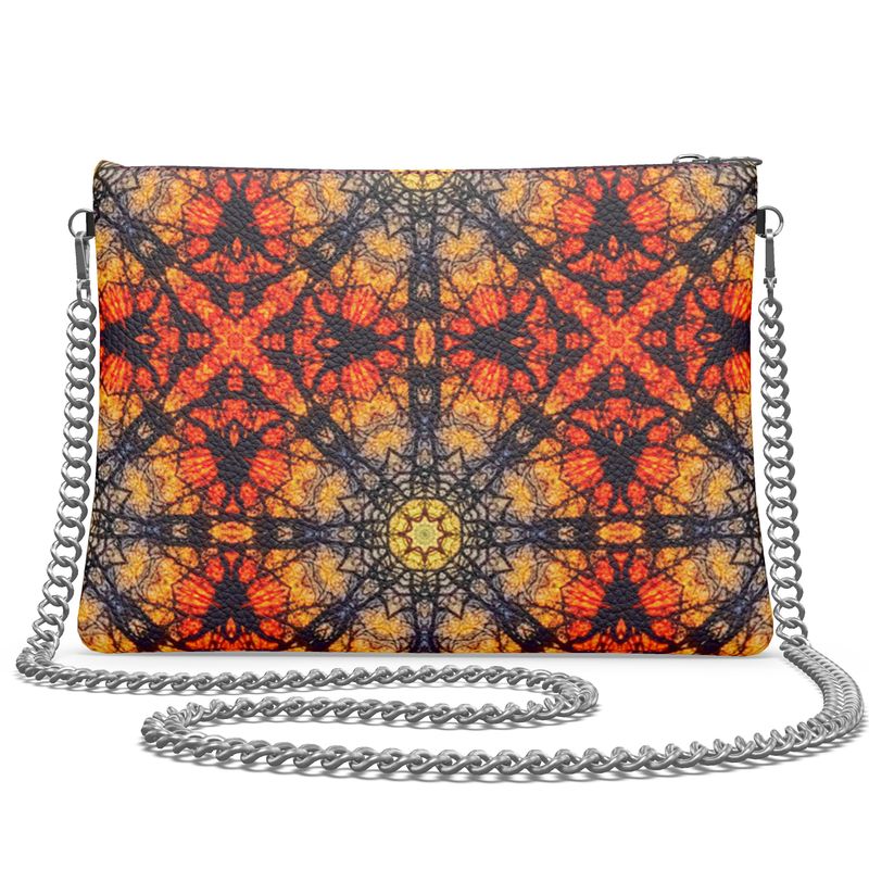 Sunflower Sunset Crossbody Bag With Chain