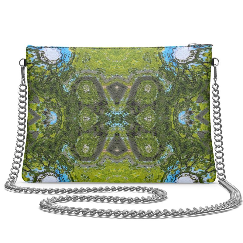Crossbody Bag with Chain Aspens in Wyoming Blue